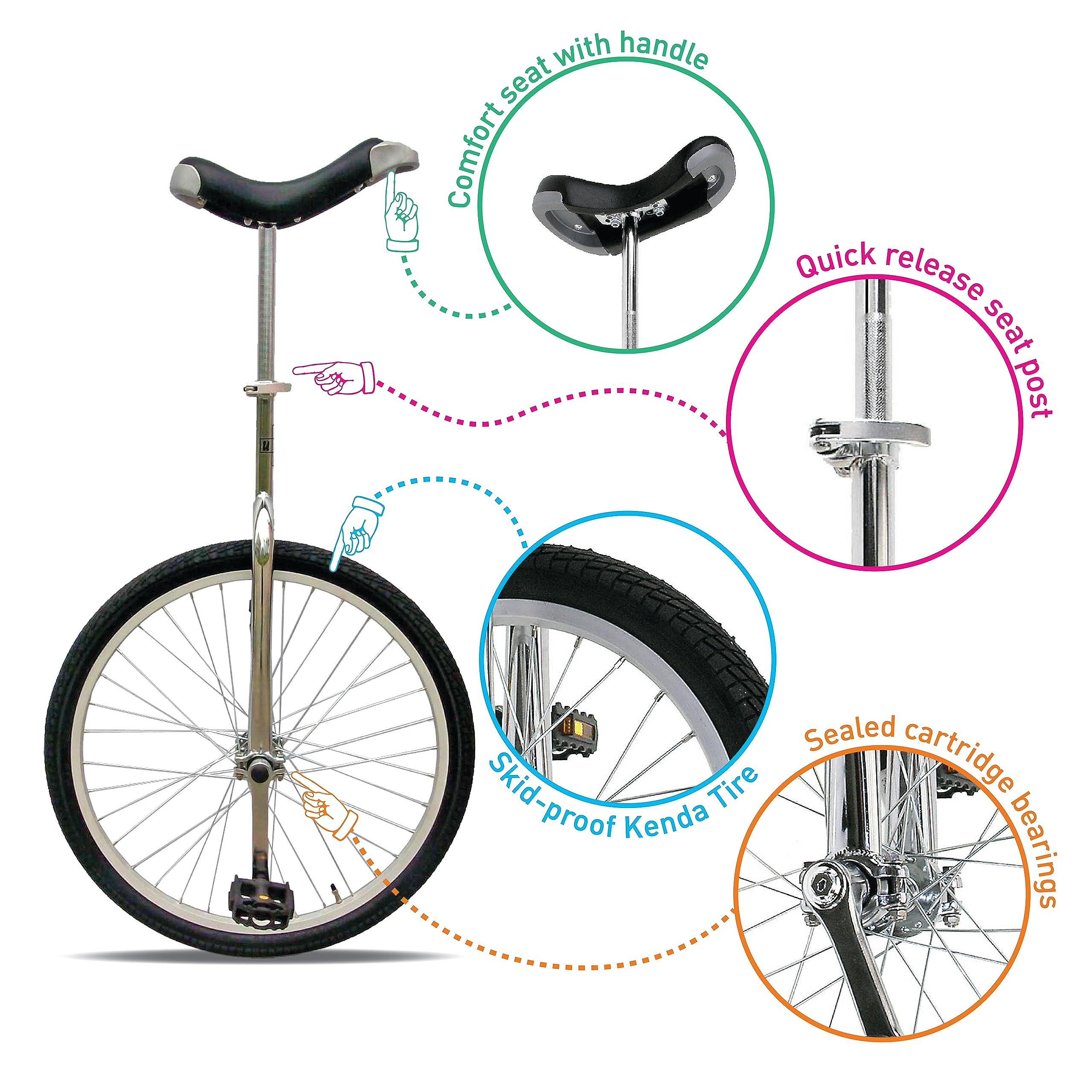 Amazon | Fun Chrome 20 Unicycle with Alloy Rim by Fun | FUN